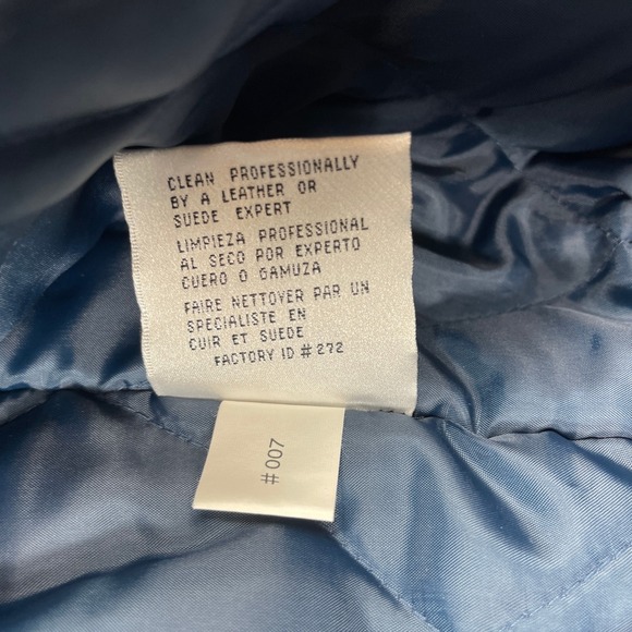 GIII & Carl Banks NFL FedEx Suede Leather Bomber‎ Jacket Mens Large Blue Black - Picture 11 of 13